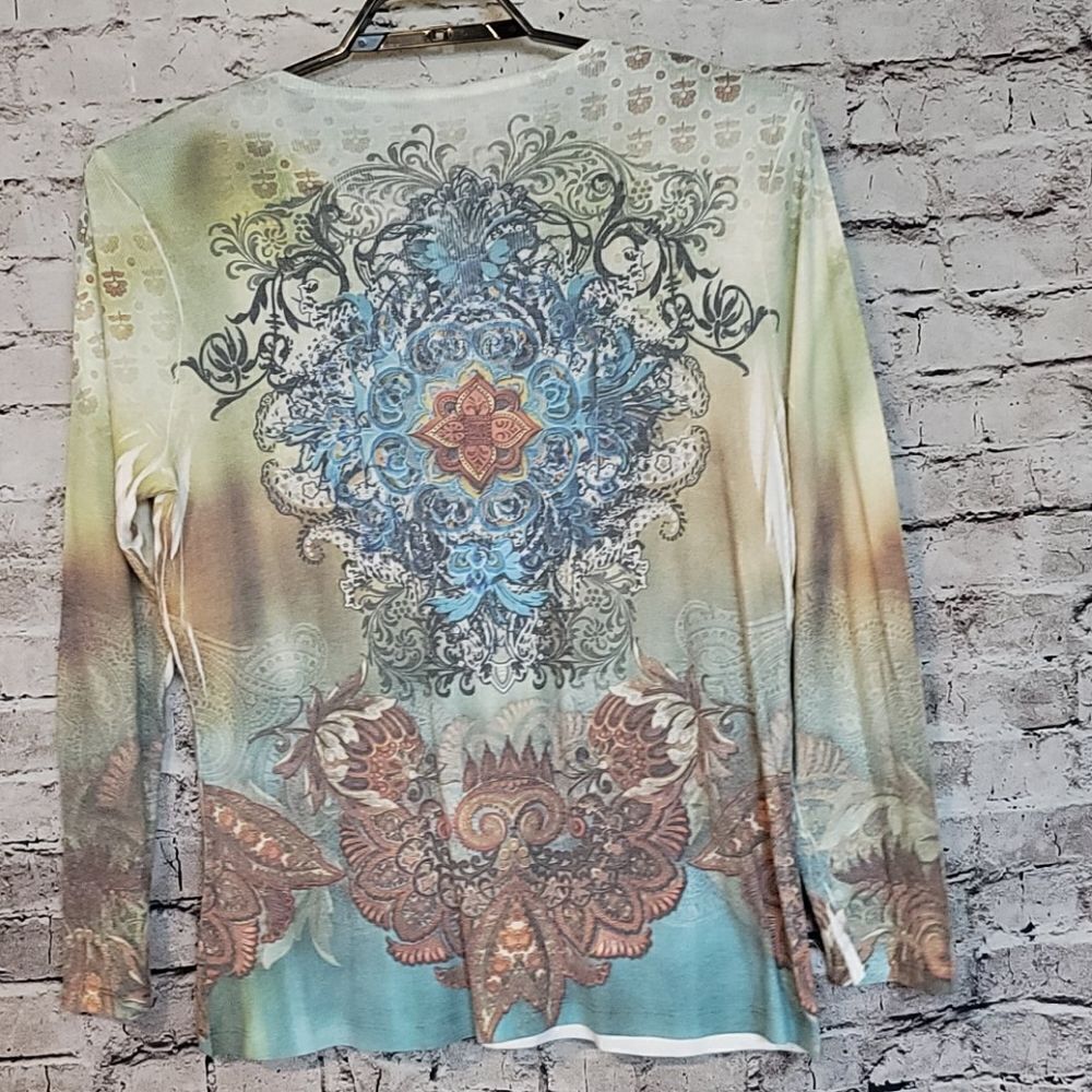 Kiara women's plus size shirt XXL Green - Picture 3 of 4
